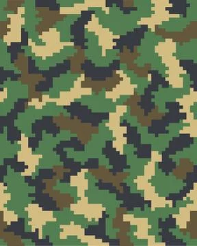 Seamless digital camouflage Stock Illustration