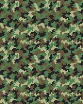 Seamless digital camouflage Stock Illustration