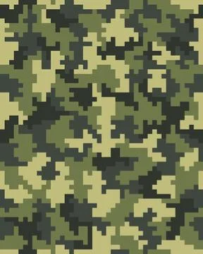 Seamless of digital camouflage Stock Illustration