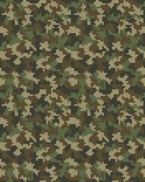 Seamless digital camouflage pattern Stock Illustration
