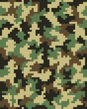Seamless digital camouflage pattern Stock Illustration