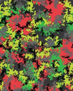 Seamless digital camouflage pattern Stock Illustration