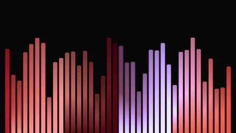 Seamless digital data flow animation with glowing bars Stock Footage 340003661