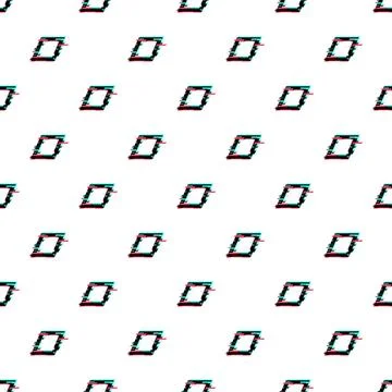 Seamless digital glitch pattern forming geometric shapes Stock Illustration