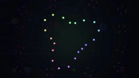 Seamless digital grid background with glowing neon lines and abstract tech .. Stock Footage 346003288