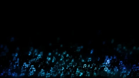 Seamless digital musical eight notes floating endlessly Stock Footage 103209089