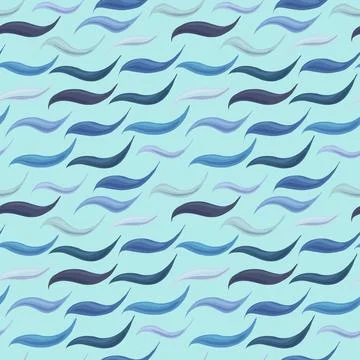 Seamless digital pattern with blue and gray waves Illustrazione stock