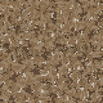 Seamless digital pattern brown camouflage grunge Stock Illustration
