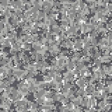 Seamless digital pattern gray camouflage grunge Stock Illustration
