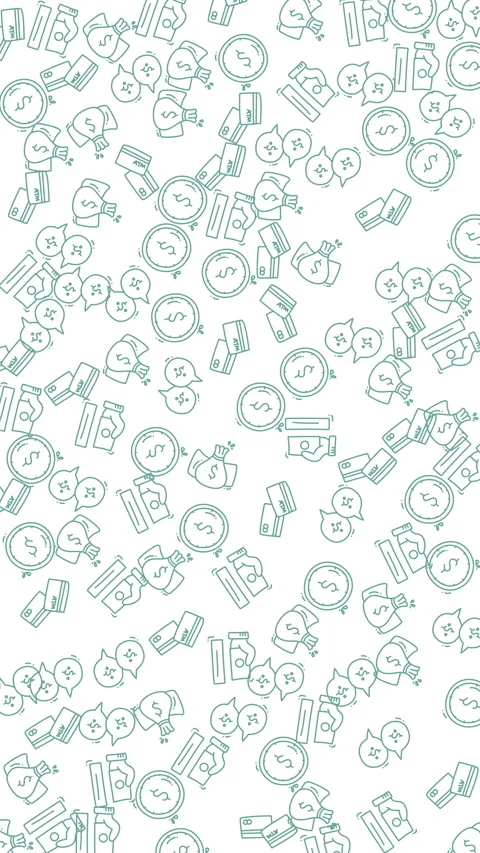 Seamless digital pattern of small abstract icons for tech backgrounds moder.. Stock Footage 339992831