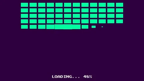 Seamless digital progress loader animation illustrating data transfer and t.. Stock Footage 336805729