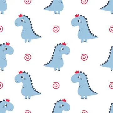 Seamless dinosaur pattern Stock Illustration