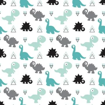 Seamless dinosaur pattern Illustrazione stock