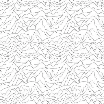 Seamless distorted pattern. Abstract curve background. White texture. Illustrazione stock