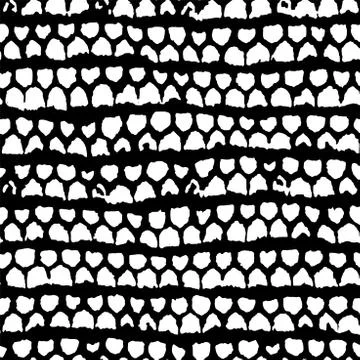 Seamless Distress Abstract Texture Pattern. Monochrome Vector. Black and White Stock Illustration