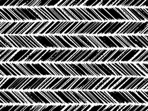 Seamless Distressed Texture Pattern. Monochrome Abstract Lines Vector.  Stock Illustration