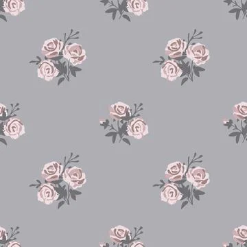 Seamless ditsy flowers Stock Illustration