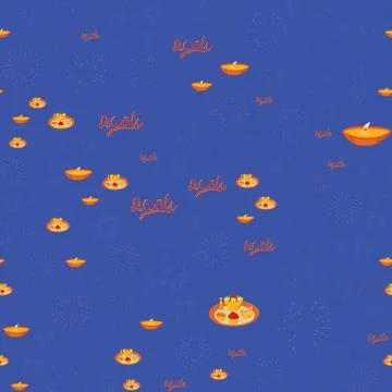 Seamless diwali colourful pattern Stock Illustration