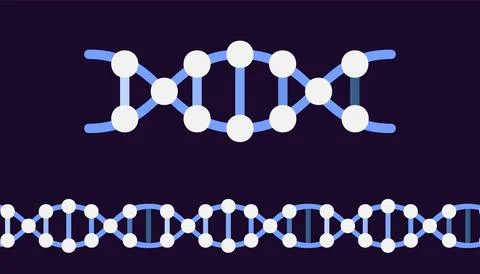Seamless DNA spiral. Scientific pattern. Gene sequence. Chromosome chain sy.. Illustrazione stock