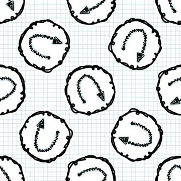 Seamless doodle arrow sketches vector pattern. Simple hand drawn narrow scribble Illustrazione stock