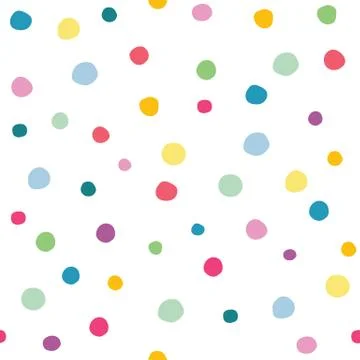 Seamless doodle dots pattern Stock Illustration