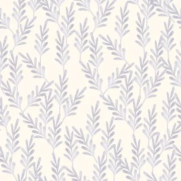 Seamless doodle leafs pattern background Stock Illustration