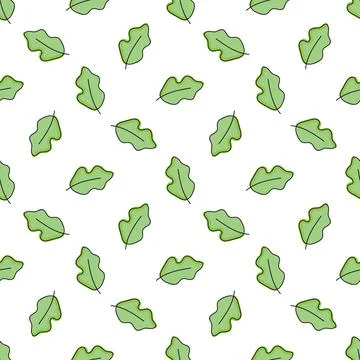 Seamless doodle leaves pattern for coloring book. Ethnic, floral, retro, vect Stock Illustration