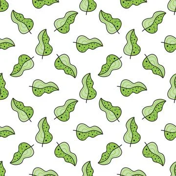 Seamless doodle leaves pattern for coloring book. Ethnic, floral, retro, vect Stock Illustration