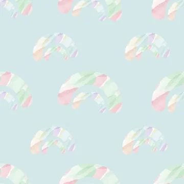 Seamless doodle multicour rainbow background , cute greeting card Illustrazione stock