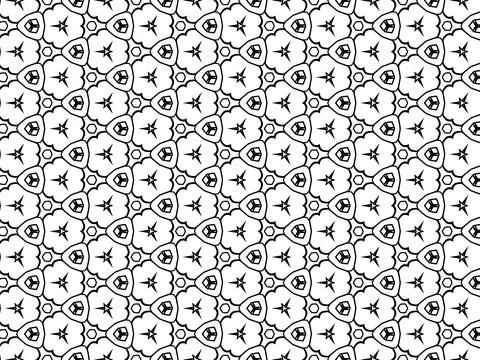 Seamless doodle pattern in black shades on a white background 스톡 일러스트