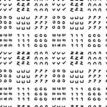 Seamless Doodle pattern of hand-drawn texture . Circles, zigzags, dots, dashe Stock Illustration