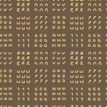 Seamless Doodle pattern of hand-drawn texture . Circles, zigzags, dots, dashe Stock Illustration