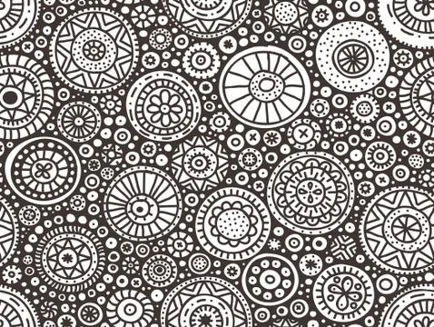 Seamless doodle pattern Stock Illustration