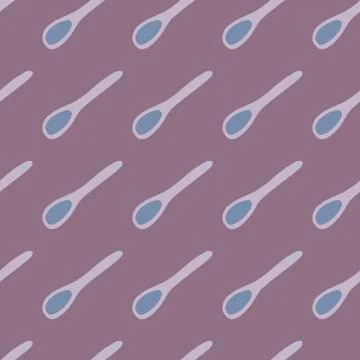 Seamless doodle pattern with kitchen tools ornament. Cooking spoon elements i Stock Illustration
