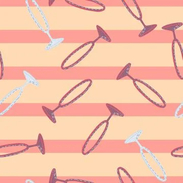 Seamless doodle pattern with purple and blue colored circus ring print. Pink  イラスト素材