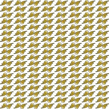 Seamless In Doodle pattern yellow color, white background, abstract design Stock Illustration