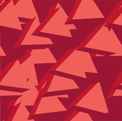 Seamless doodle red triangle shape pattern background Illustrazione stock
