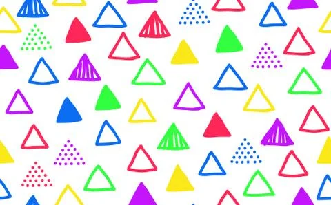Seamless doodle triangle pattern Stock Illustration