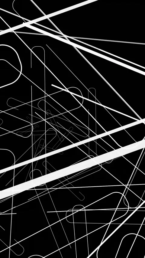 Seamless doodle vertical pattern animation with black background for mobile Stock Footage 292369570