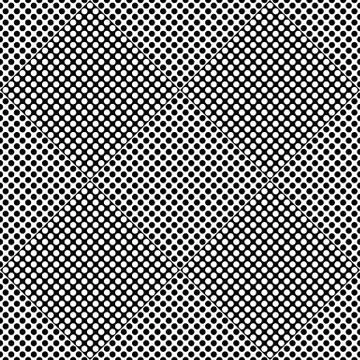 Seamless dot pattern background - black and white vector design Stock Illustration