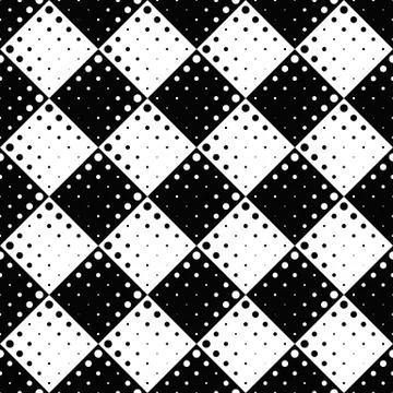 Seamless dot pattern background - monochrome abstract vector graphic Stock Illustration