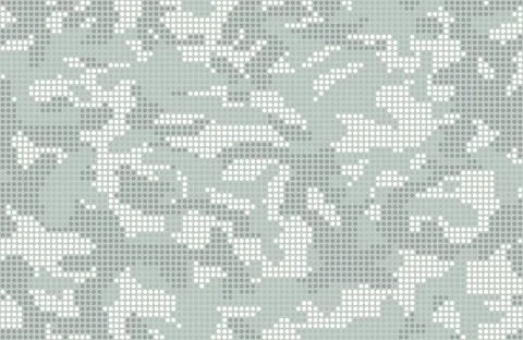 Seamless dots camo pattern, digital white camouflage. Vector 库存插图