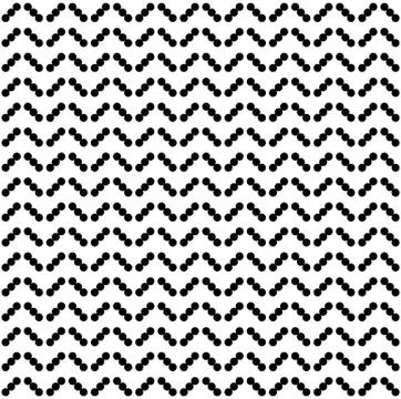 Seamless dots zigzag pattern. Abstract black and white background. Vector 스톡 일러스트