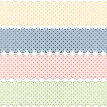 Seamless dotted banners Stock Illustration
