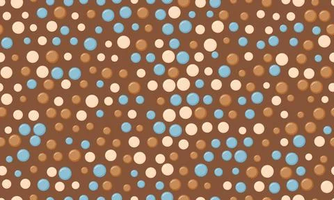 Seamless dotted pattern with colorful circles, ideal for textile fabrics, w.. 库存插图