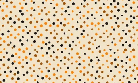 Seamless dotted pattern with colorful circles, ideal for textile fabrics, w.. Illustrazione stock