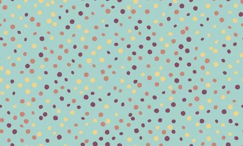 Seamless dotted pattern with colorful circles, ideal for textile fabrics, w.. 库存插图