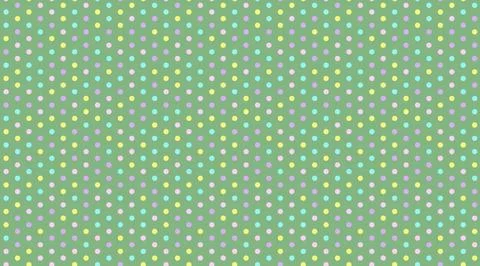 Seamless dotted pattern with colorful circles, ideal for textile fabrics, w.. Illustrazione stock
