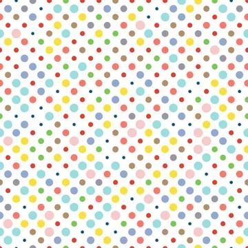 Seamless dotted pattern, polka dot fabric, wallpaper, vector Stock Illustration
