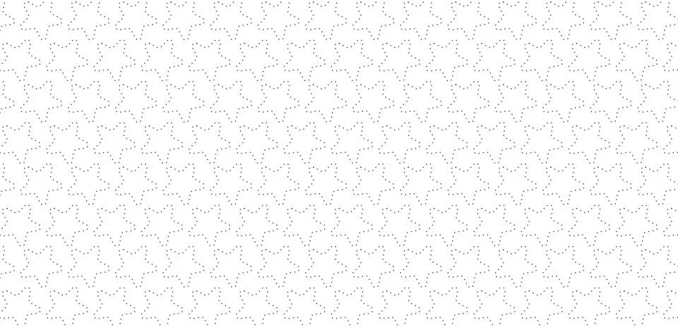 Seamless dotted scallop floral pattern background. Stock Illustration